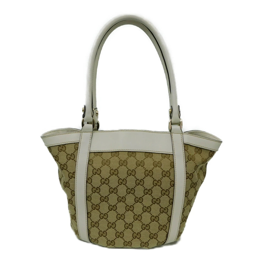 Gucci beige tote canvas bag GG handbag Tan